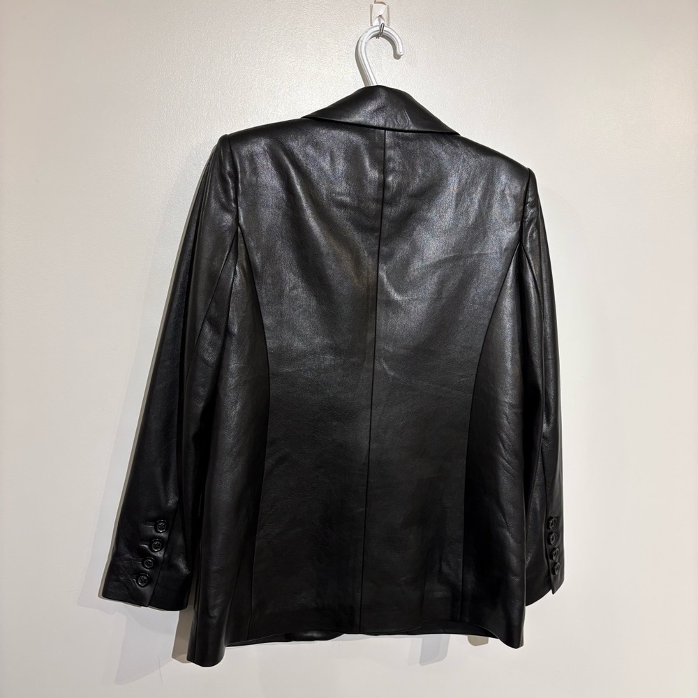 Alice + Olivia Denny Vegan Blazer black notch collar - Picture 5 of 16
